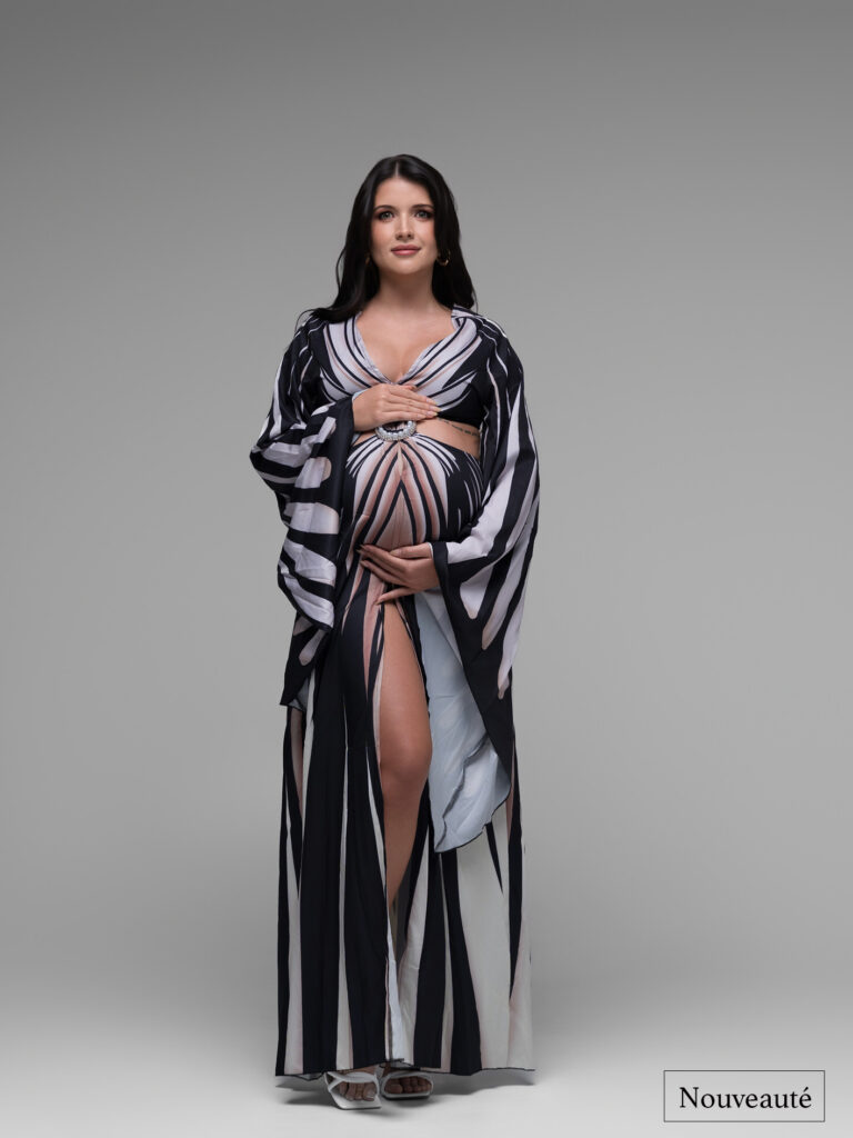 Robe Rayée Noire Bohème Studio Balzac Dressing